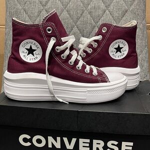 Converse Women's High-Top Sneakers - Burgundy